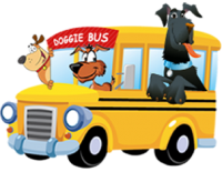 a doggy schoolbus